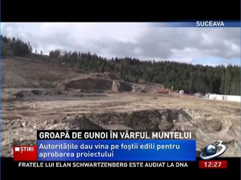 Groapă de gunoi de patru hectare în vârful muntelui
