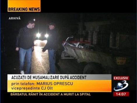 Exclusiv! Cum comentează vicepreşedintele CJ Olt, acuzaţiile de muşamalizare după accident