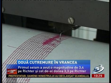 Vrancea, zguduită din nou de două seisme