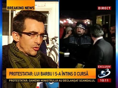 Protestatar: Depunem plângere împotriva şoferului ministrului Barbu