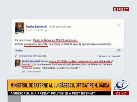 Sinteza Zilei: Teodor Baconschi, ofticat pe Mihai Gâdea