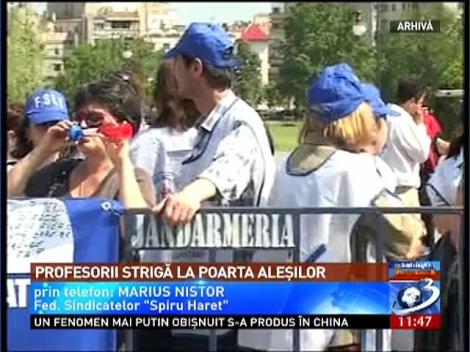 Marius Nistor, despre protestul profesorilor din faţa Parlamentului