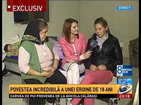 Melana, tânăra care şi-a salvat fraţii din foc, la Sinteza zilei