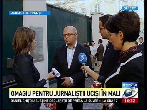 Mihai Gâdea şi Adrian Ursu au transmis mesaje de condoleanţe pentru familiile jurnaliştilor ucişi în Mali