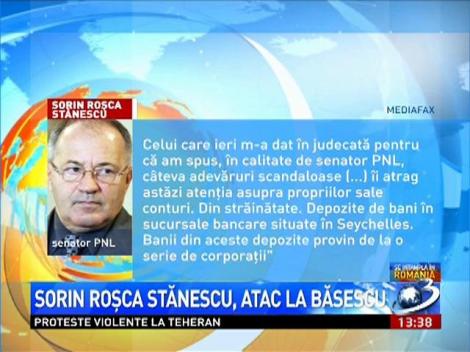 Sorin Roşca Stănescu îl atacă din nou pe Traian Băsescu