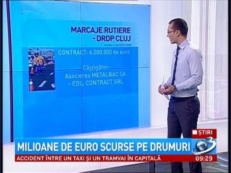 CNADNR cheltuie 40 de milioane de euro pentru marcajele rutiere