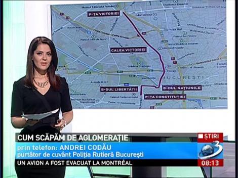 Protestul profesorilor paralizează traficul în Bucureşti