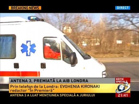 Redactorul "În premieră", Evghenia Kironaki, despre premiul câştigat la Londra de Antena 3