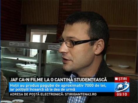 Jaf ca-n filme într-un campus studenţesc din Galaţi