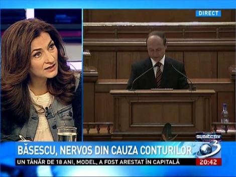 Oana Stănciulescu: Dacă analizăm reacţia lui Traian Băsescu este limpede că este nervos