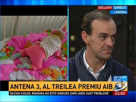 Antena 3, al treilea premiu AIB Londra
