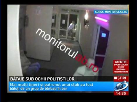 Alba. Mai mulţi tineri dar şi patronul au fost snopiţi în bătaie sub privirile poliţiştilor