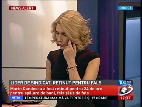 Lider de sindicat, reţinut pentru fals şi spălare de bani