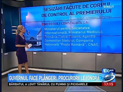 100 de Minute: Guvernul face plângeri, procurorii le ignoră