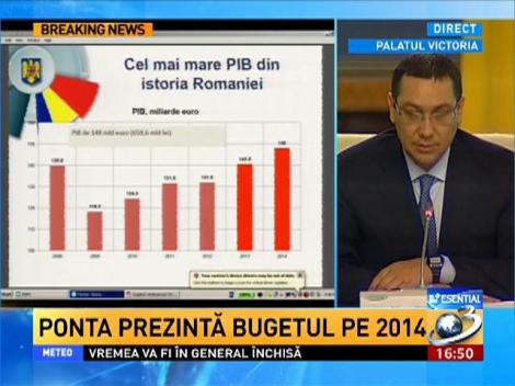 Victor Ponta prezintă bugetul pe 2014