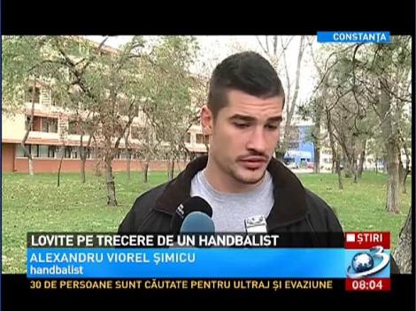 Lovite pe trecerea de pietoni de un handbalist