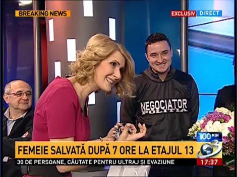 100 de Minute: Alessandra Stoicescu i-a felicitat pe eroii femeii salvate de la etajul 13