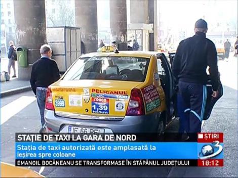 Stație de taxi la Gara de Nord