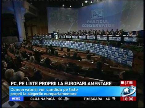 PC, pe liste proprii la europarlamentare