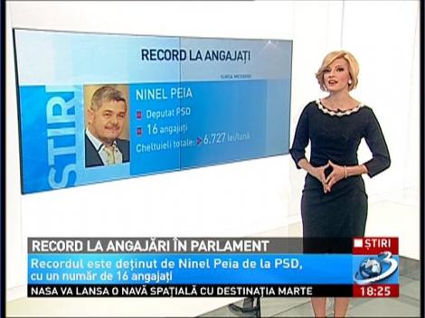 Record la angajări în Parlament