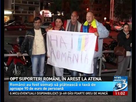 Opt suporteri români, în arest la Atena
