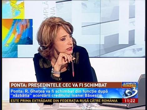 Ponta: Preşedintele CEC va fi schimbat din funcţie