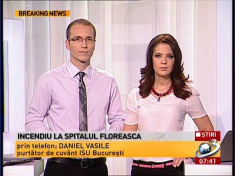 Incendiu la Spitalul Floreasca, din Capitală. Nu au existat victime