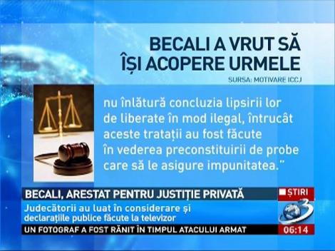 Gigi Becali, arestat pentru justiţie privată