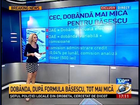 CEC, dobândă mai mică pentru Băsescu