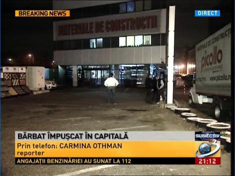 Imagini de la benzinăria unde s-a refugiat bărbatul împuşcat