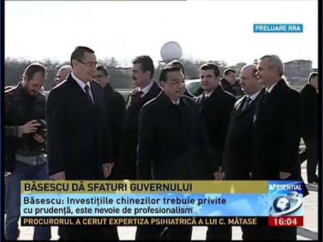 Băsescu: Investiţiile chinezilor trebuie privite cu prudenţă