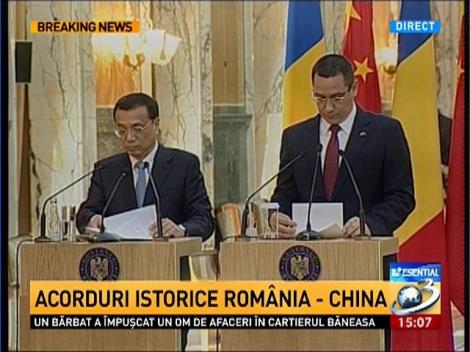 Acorduri istorice România-China! Victor Ponta, declaraţii de presă