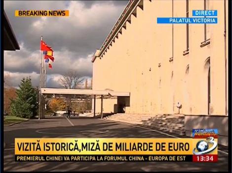 Delegaţia premierului Chinei a ajuns la Palatul Victoria