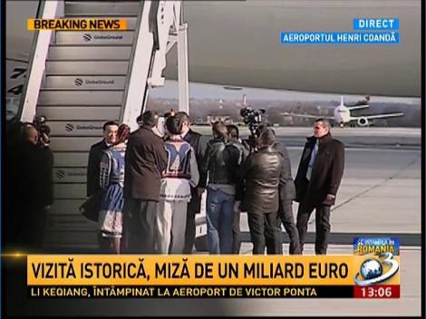 Vizită istorică a premierului chinez în România. Li Keqiang a fost întâmpinat de Victor Ponta