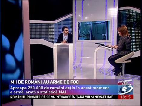 Mii de români au arme de foc