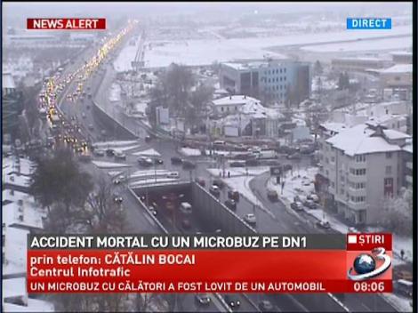 Accident grav pe DN1, între Bucureşti şi Ploieşti. Un om a murit şi alţi opt au fost răniţi
