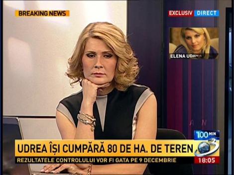 Elena Udrea:  M-am mutat în chirie ca să investesc în agricultură