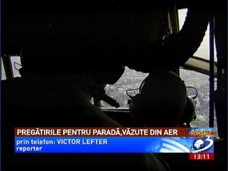 Pregătirile pentru paradă, văzute din aer