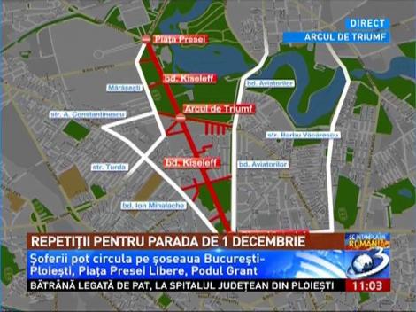 Repetiţiile pentru 1 Decembrie închid traficul! Află aici care sunt străzile închise şi pe unde se poate circula