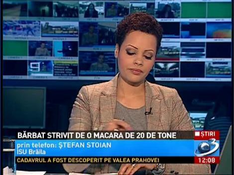 Braila: Barbat strivit de o macara de 20 de tone