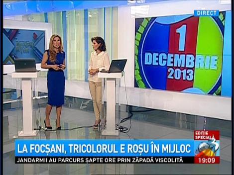 Oficialii din Focşani au greşit culorile drapelului