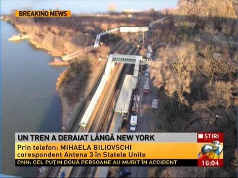 Un tren a deraiat în cartierul Bronx din New York