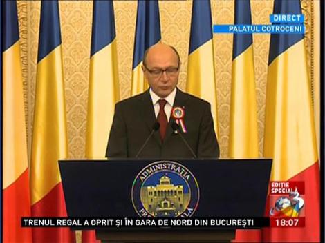 Traian Basescu, discurs la Palatul Cotroceni