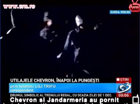 Utilajele Chevron, înapoi la Pungeşti. 3 persoane au fost duse la spital