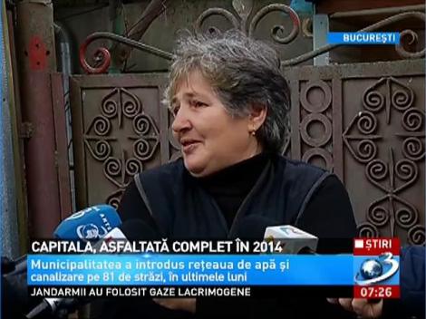 În acest moment doar 5% din străzile Capitalei mai sunt neasfaltate. Până la sfârșitul lui 2014 vor fi finalizate