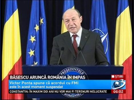 Traian Băsescu aruncă România în impas! RESPINGE acordul cu FMI din cauza ACCIZEI la carburanţi