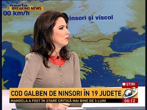 Intră în vigoare codul galben de ninsori. Jumătate din ţară, afectată de viscol şi precipitaţii