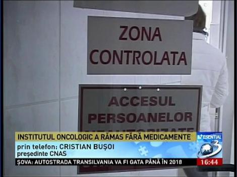 Institutul oncologic a rămas fără medicamente