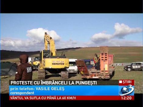 Protestele continuă la Pungești