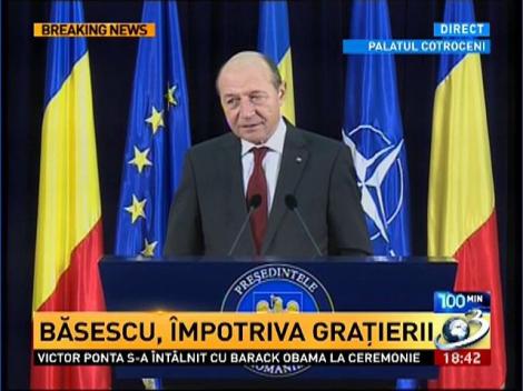 Traian Băsescu: Legea amnistiei şi graţierii, dar şi modificările la Codul Penal nu au avut avizul CSM